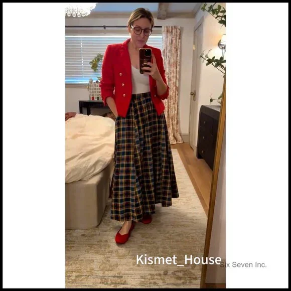 Cropped Tweed Blazer with Lapel and Pockets - Picture 6 of 6